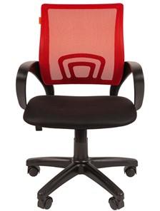 Кресло компьютерное CHAIRMAN 696 black Сетчатый акрил DW69 красный в Чебоксарах - предосмотр 4