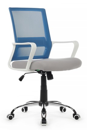 Кресло компьютерное RCH 1029MW, серый/синий в Чебоксарах - изображение