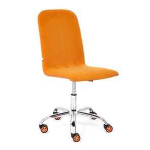 Кресло компьютерное RIO флок/кож/зам, оранжевый/оранжевый, арт.14188 в Чебоксарах