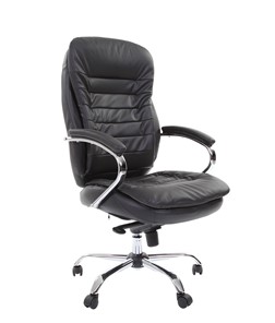 Компьютерное кресло CHAIRMAN 795 кожа, цвет черный в Чебоксарах