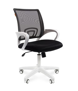 Кресло компьютерное CHAIRMAN 696 white, черный в Чебоксарах