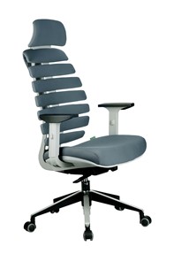 Компьютерное кресло Riva Chair SHARK (Серый/серый) в Чебоксарах