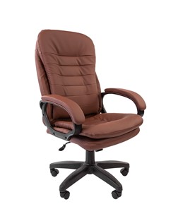 Кресло компьютерное CHAIRMAN 795 LT, экокожа, цвет коричневый в Чебоксарах - предосмотр