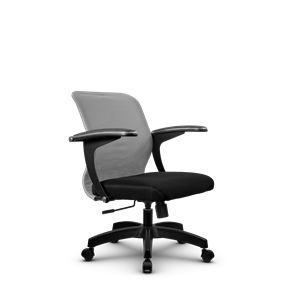 Компьютерное кресло SU-M-4/подл.160/осн.001, Светло-серый/Черный в Чебоксарах