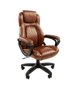 Офисное кресло CHAIRMAN 432, экокожа, цвет коричневый в Чебоксарах