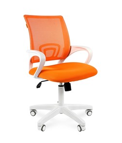Компьютерное кресло CHAIRMAN 696 white, ткань, цвет оранжевый в Чебоксарах