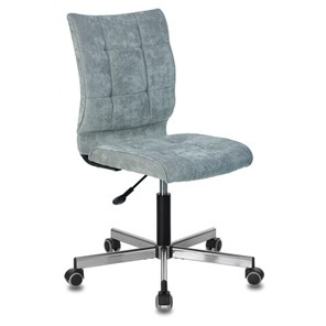 Офисное кресло Brabix Stream MG-314 (без подлокотников, пятилучие серебристое, ткань, серо-голубое) 532395 в Чебоксарах