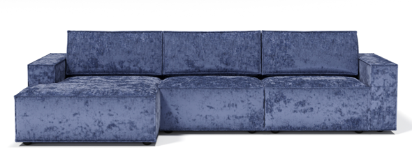 Угловой диван с оттоманкой Лофт 357х159х93 (НПБ/Еврокнижка) в Чебоксарах - изображение