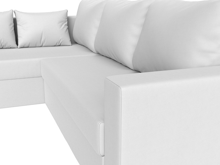 Угловой диван Мансберг, Белый (Экокожа) в Чебоксарах - изображение 4