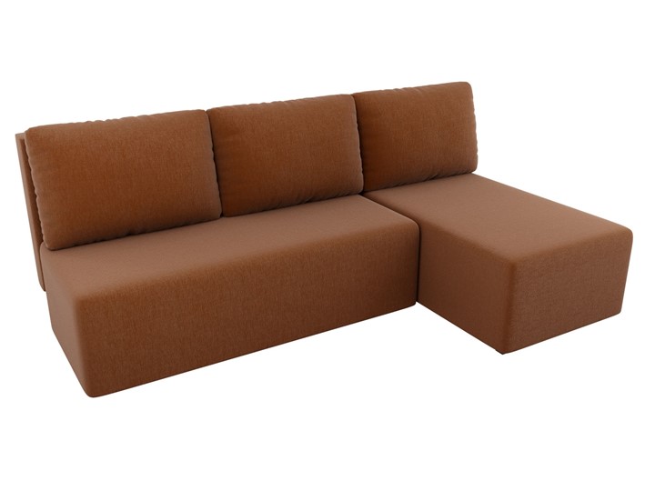 Угловой раскладной диван Поло, Коричневый (рогожка) в Чебоксарах - изображение 3