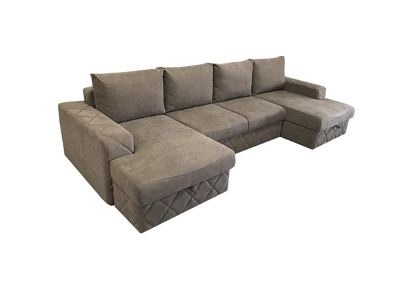 Угловой диван Лаки с двумя оттоманками в Чебоксарах - изображение