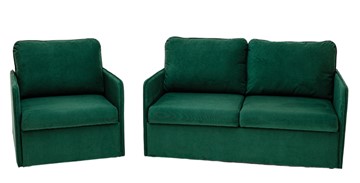Комплект мебели Амира зеленый диван + кресло в Чебоксарах