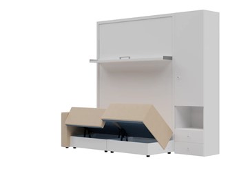 Диван Кровать-трансформер Smart (КД 1400+ШП), шкаф правый, левый подлокотник в Чебоксарах - предосмотр 1