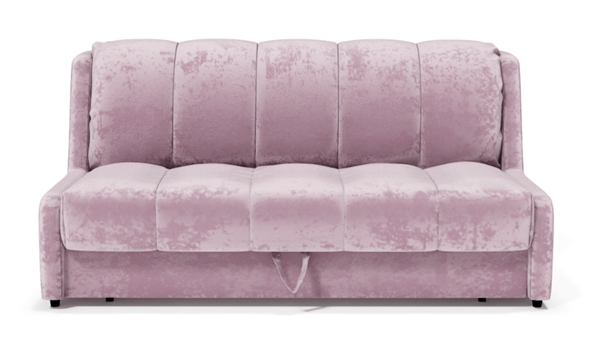 Прямой диван Аккордеон-Кровать 1,55 с каретной утяжкой, полоска (НПБ) в Чебоксарах - изображение