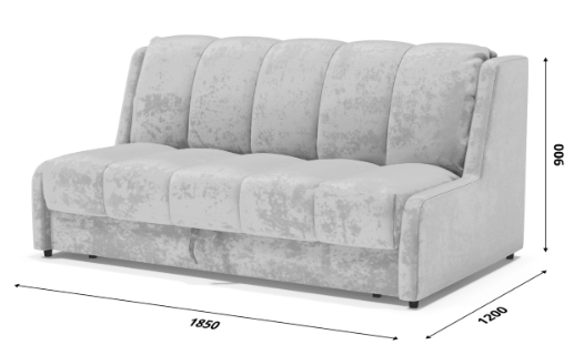 Прямой диван Аккордеон-Кровать 1,55 с каретной утяжкой, полоска (ППУ) в Чебоксарах - изображение 5