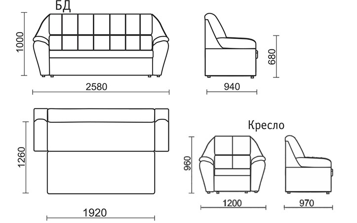 Прямой диван Блистер БД в Чебоксарах - изображение 7