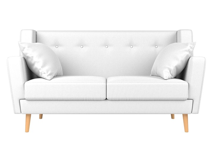 Двухместный диван Брайтон 2, Белый (экокожа) в Чебоксарах - изображение 1