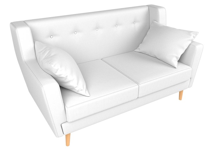 Двухместный диван Брайтон 2, Белый (экокожа) в Чебоксарах - изображение 3