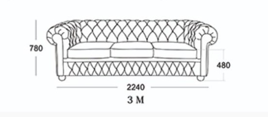 Прямой диван Честер 3М (седафлекс) в Чебоксарах - изображение 9