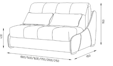Прямой диван Токио 205 (ППУ) в Чебоксарах - предосмотр 3