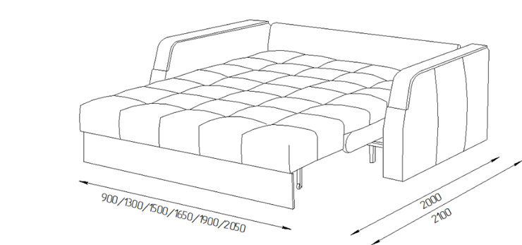 Прямой диван Турин 2 205 (НПБ) в Чебоксарах - изображение 2