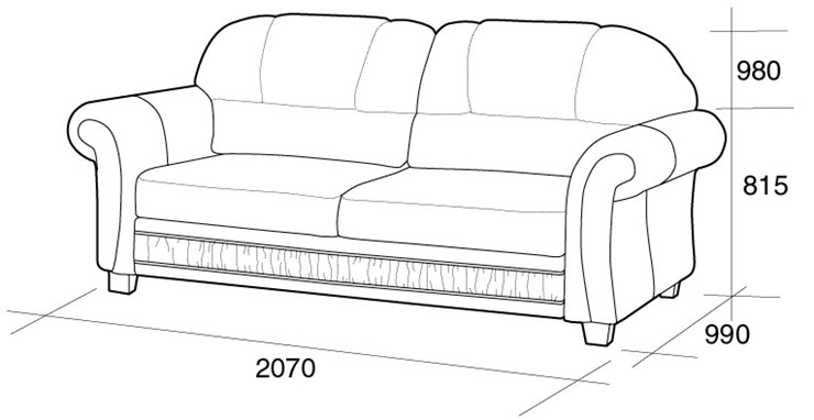 Прямой диван София 3Т в Чебоксарах - изображение 4