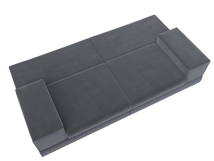 Прямой диван Лига-037, Серый (велюр) в Чебоксарах - изображение 3