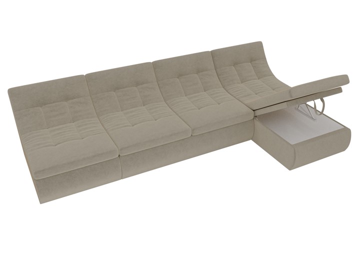 Большой модульный диван Холидей, Бежевый (микровельвет) в Чебоксарах - изображение 7