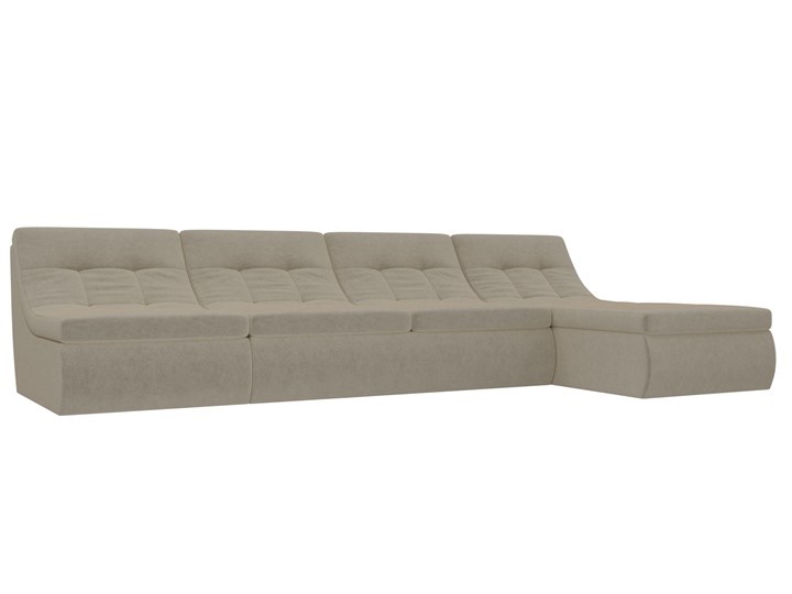 Большой модульный диван Холидей, Бежевый (микровельвет) в Чебоксарах - изображение