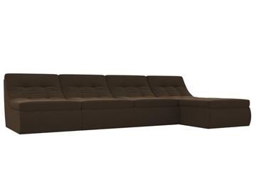 Модульный угловой диван Холидей, Коричневый (микровельвет) в Чебоксарах