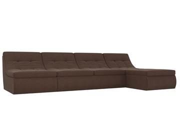 Большой модульный диван Холидей, Коричневый (рогожка) в Чебоксарах