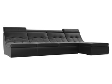 Модульный угловой диван Холидей люкс, Черный (экокожа) в Чебоксарах