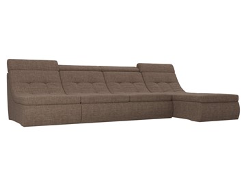 Большой модульный диван Холидей люкс, Коричневый (рогожка) в Чебоксарах