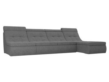 Модульный раскладной диван Холидей люкс, Серый (рогожка) в Чебоксарах