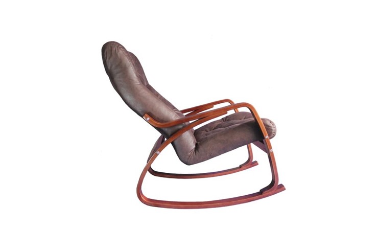 Кресло-качалка Гранд, замша шоколад в Чебоксарах - изображение 1