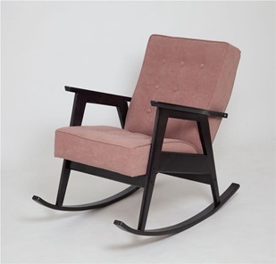 Кресло-качалка Ретро (венге / RS 12 - розовый) в Чебоксарах