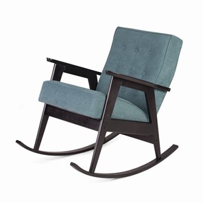Кресло-качалка Ретро (венге / RS 29 - бирюзовый) в Чебоксарах