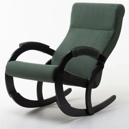 Кресло-качалка в гостиную Корсика, ткань Amigo Green 34-Т-AG в Чебоксарах - изображение