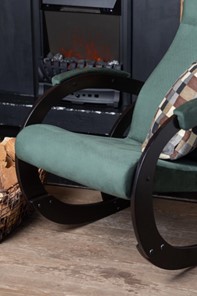 Кресло-качалка в гостиную Корсика, ткань Amigo Green 34-Т-AG в Чебоксарах - предосмотр 6