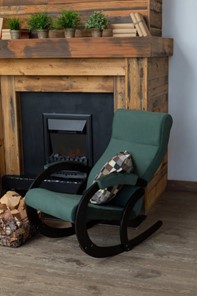 Кресло-качалка в гостиную Корсика, ткань Amigo Green 34-Т-AG в Чебоксарах - предосмотр 7