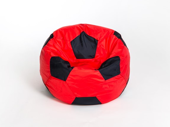 Кресло-мешок Мяч большой, красно-черный в Чебоксарах - изображение