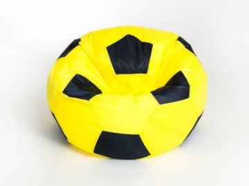 Кресло-мешок Мяч большой, желто-черный в Чебоксарах