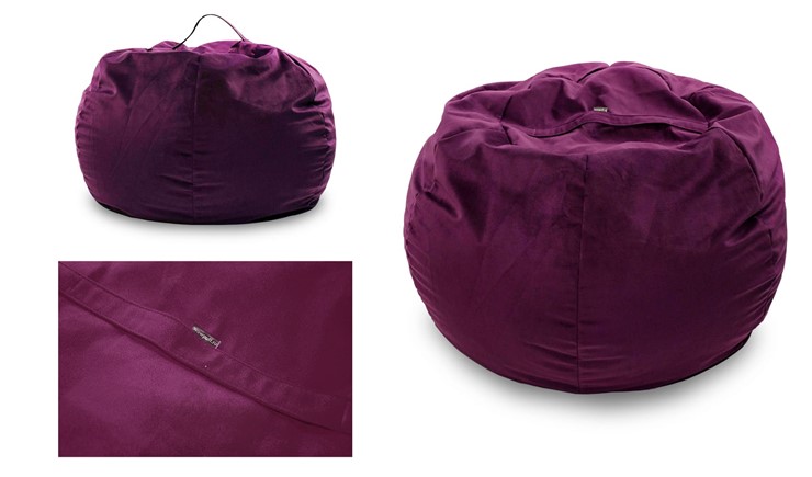 Кресло-мешок Орбита, велюр, фиолетовый в Чебоксарах - изображение 2