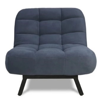 Мягкое кресло Абри опора металл (синий) в Чебоксарах - изображение 1