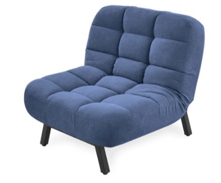 Мягкое кресло Абри опора металл (синий) в Чебоксарах - изображение 2
