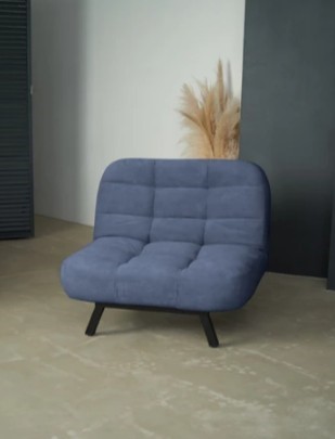 Мягкое кресло Абри опора металл (синий) в Чебоксарах - изображение 8