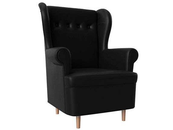 Кресло Торин, черный (Экокожа) в Чебоксарах - изображение