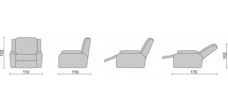 Кресло-трансформер Recliner (электро) в Чебоксарах - изображение 3