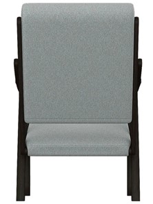 Кресло мягкое Вега 10 ткань серый, каркас венге в Чебоксарах - предосмотр 5