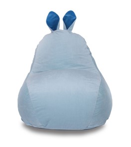 Кресло-игрушка Зайка (короткие уши), голубой в Чебоксарах